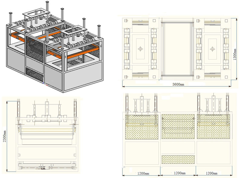 Dual Station Luggage Vacuum Forming Machine ADF-760